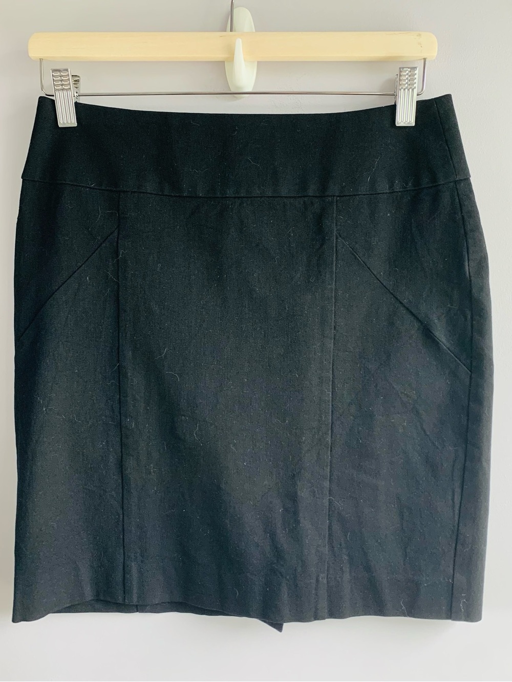 Banana Republic Skirt Black Twill Pencil Classic Capsule Office Versatile Size 4